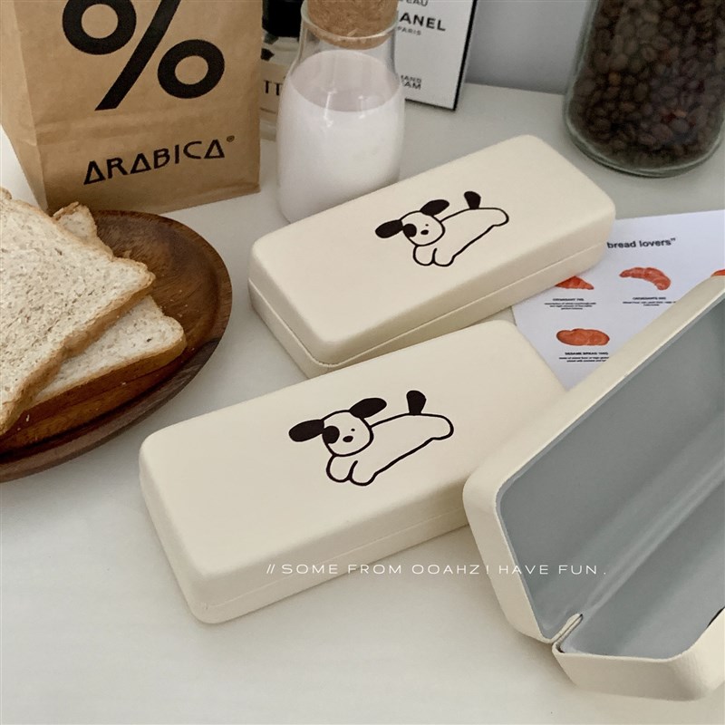 速发麻溜小狗~生计奶盒油色学设近视盒抗压太镜盒