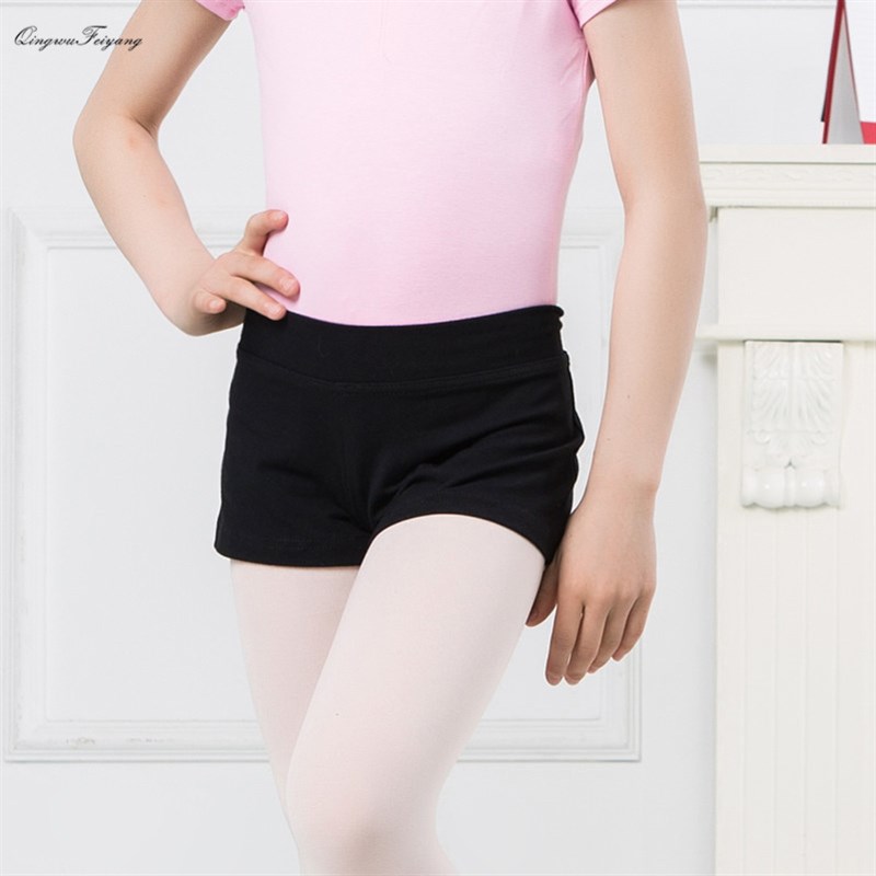 速发棉蕾练功舞蹈短裤童黑色芭童舞儿平角裤弹力一分裤平档紧身裤