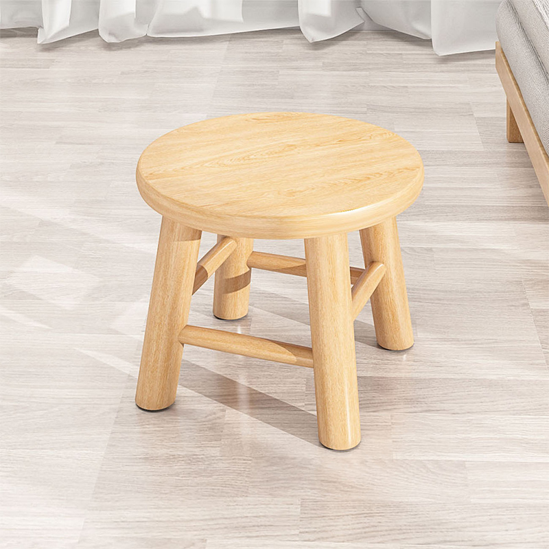 速发实木小凳子原木简约用凳儿童小木凳家矮小型板凳换鞋凳茶几凳