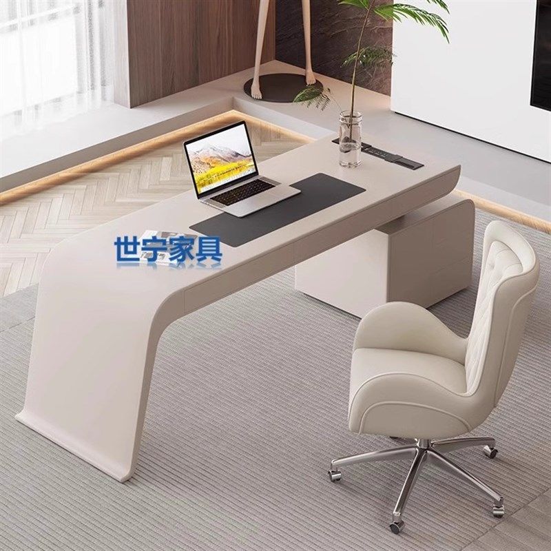 速发钢琴烤漆时尚约桌办公电脑桌公书医美咨询桌轻奢院办简桌