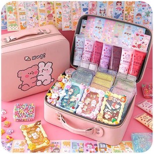 速发奶油胶古沙咕卡砖豪华流卡手帐贴纸套装 气砖满孩估姑孤咔满 元