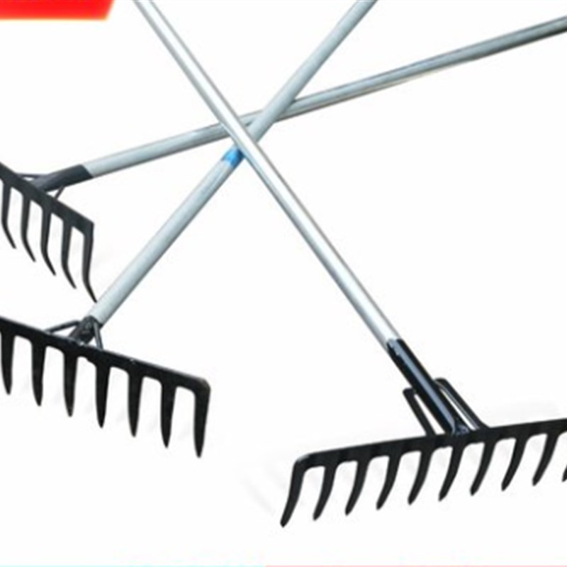 速发耙子农具搂草多功能扒钢子铁钉耙农用九齿翻地子草爬子铁趴除