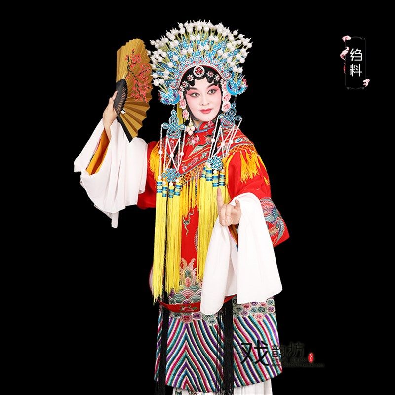 速发戏曲戏子团风蟒绉料缎料梅派民族服装/舞台装
