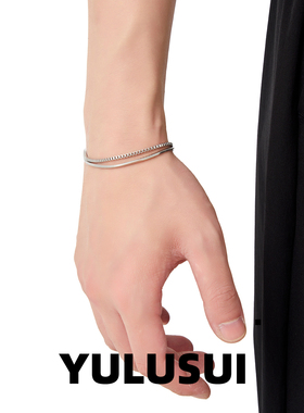 蛇骨双层手链男女小众高级设计感