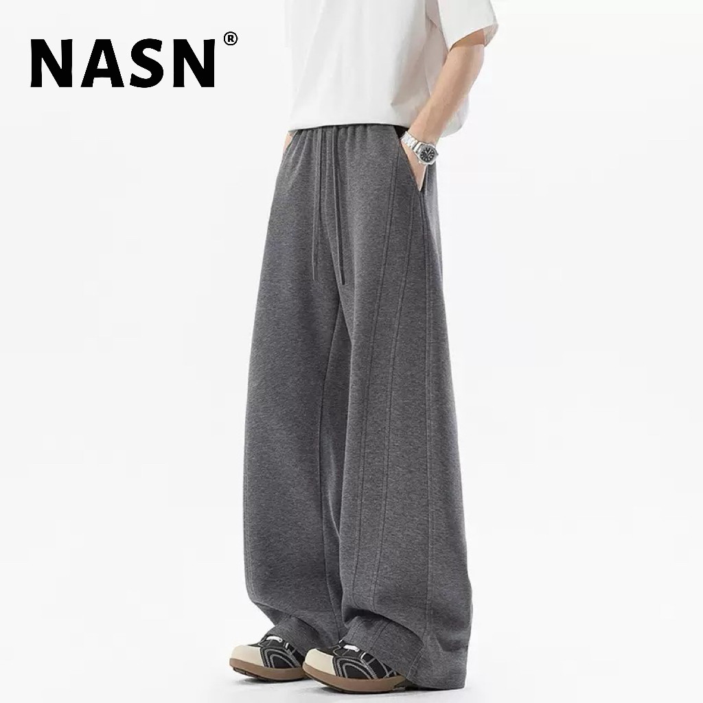 NASN美式潮牌2026春季新款牌垂感休闲裤慵懒风宽松卫裤长裤子男