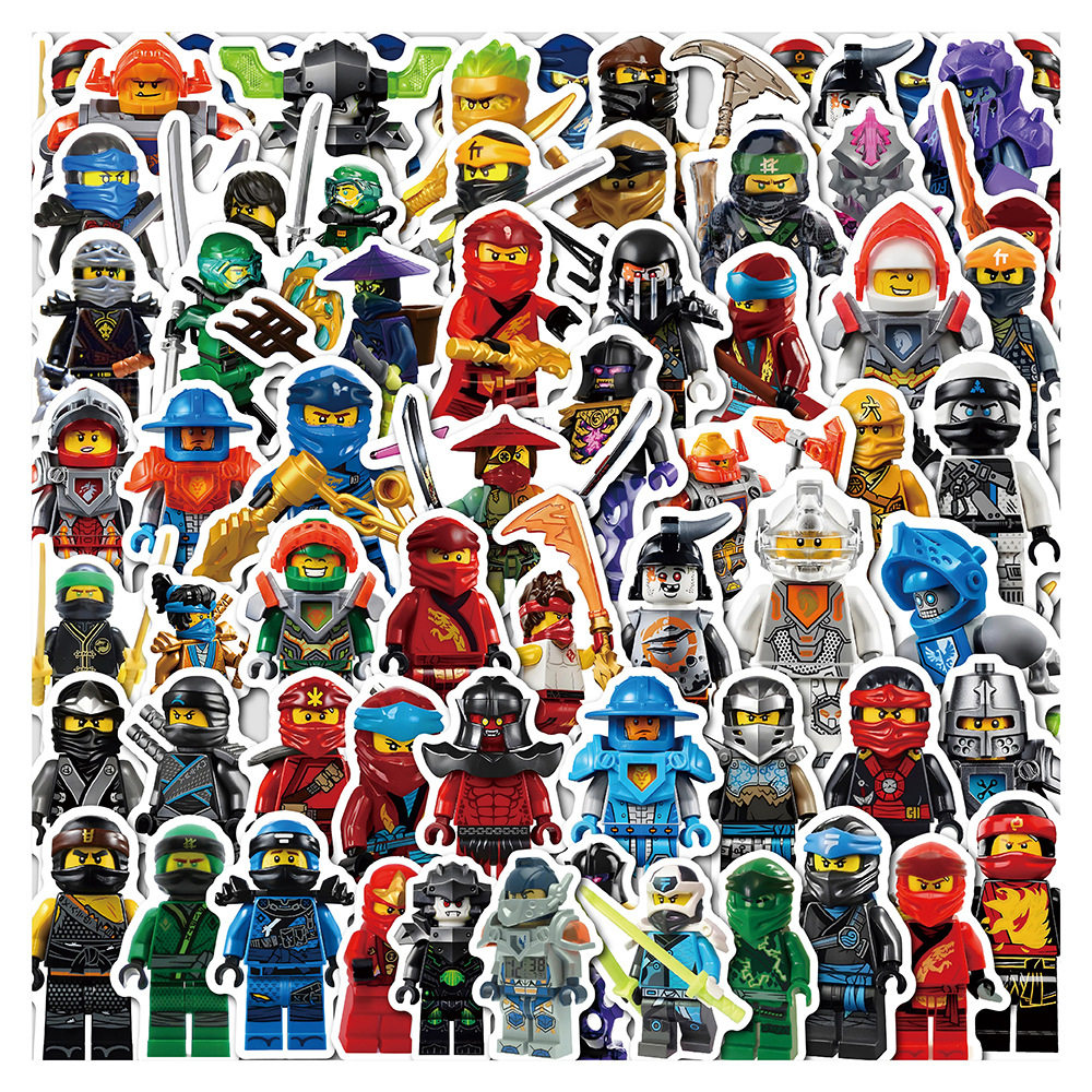 50张幻影忍者卡通涂鸦贴纸