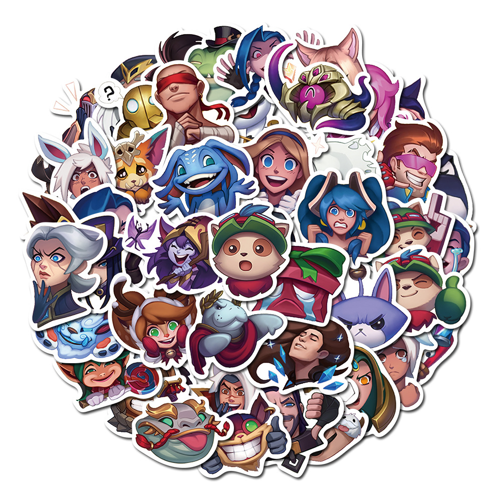 50张英雄联盟LOL贴纸弱爆表情