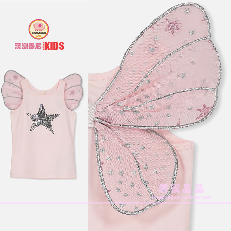 现货澳洲悉尼CottononKIDS 儿童女童童装 棉 有翅膀的T恤