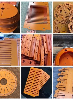 速发橘红色电木板棒防静电绝缘耐酚醛树脂板板高温圆盘电木板加工