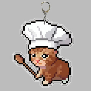 自制可爱小猫像素风拼豆亚克力钥匙扣书包挂件卡通爆款包包闺蜜礼