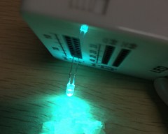 CHERRY机械键盘背光 MX轴 改灯用LED青色灯珠 3mm无边白发青色