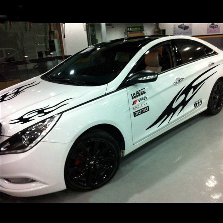 改装拉花刮痕贴腰线全车