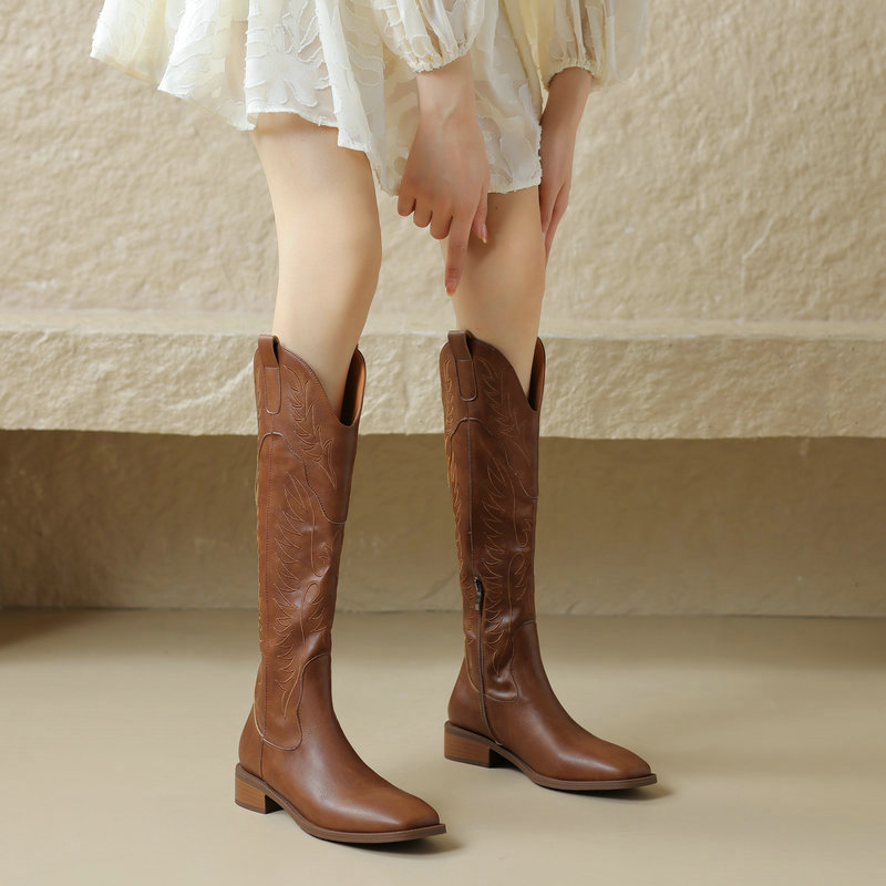 SHERO牧野西部牛仔骑士靴