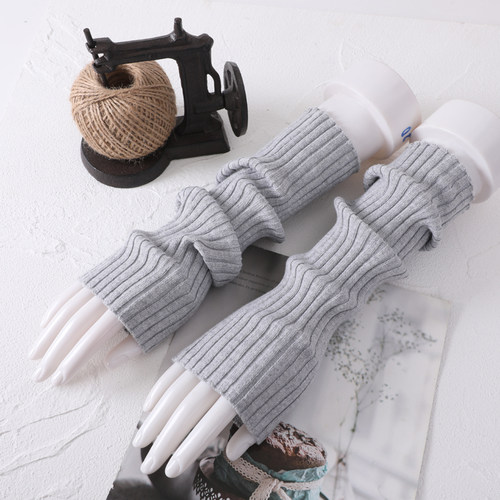 羊毛大码袖套男女保暖防寒中老年胳膊手肘护手臂套袖秋冬加长护腕