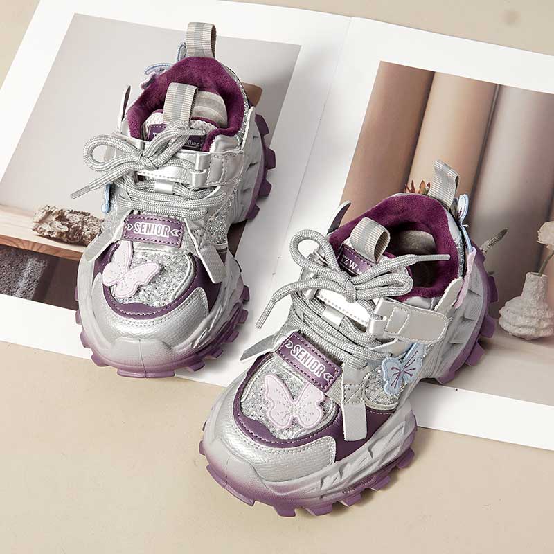 蜡比小星加绒女童运动老爹鞋超火