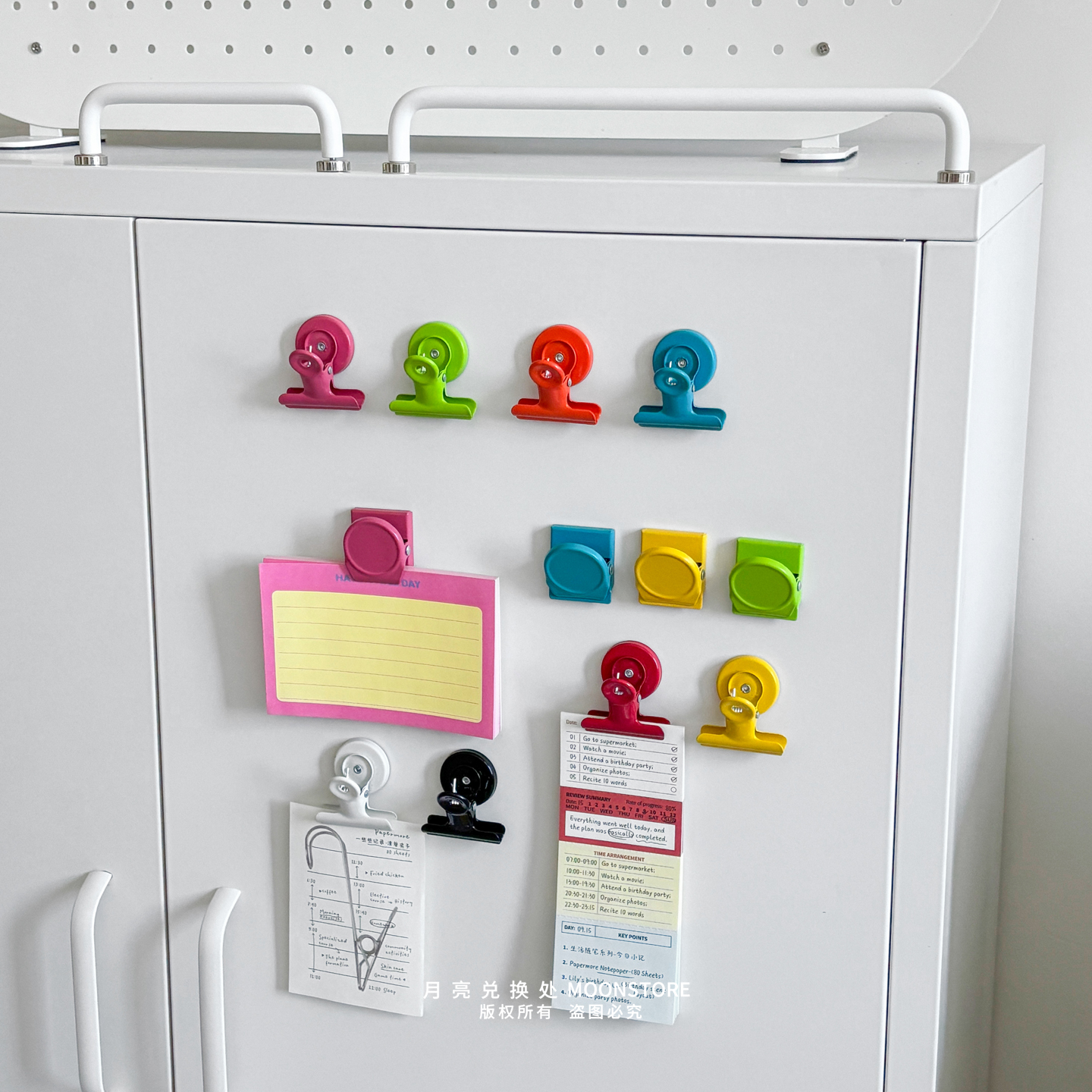 韩国ins铁皮夹子磁吸冰箱贴无痕