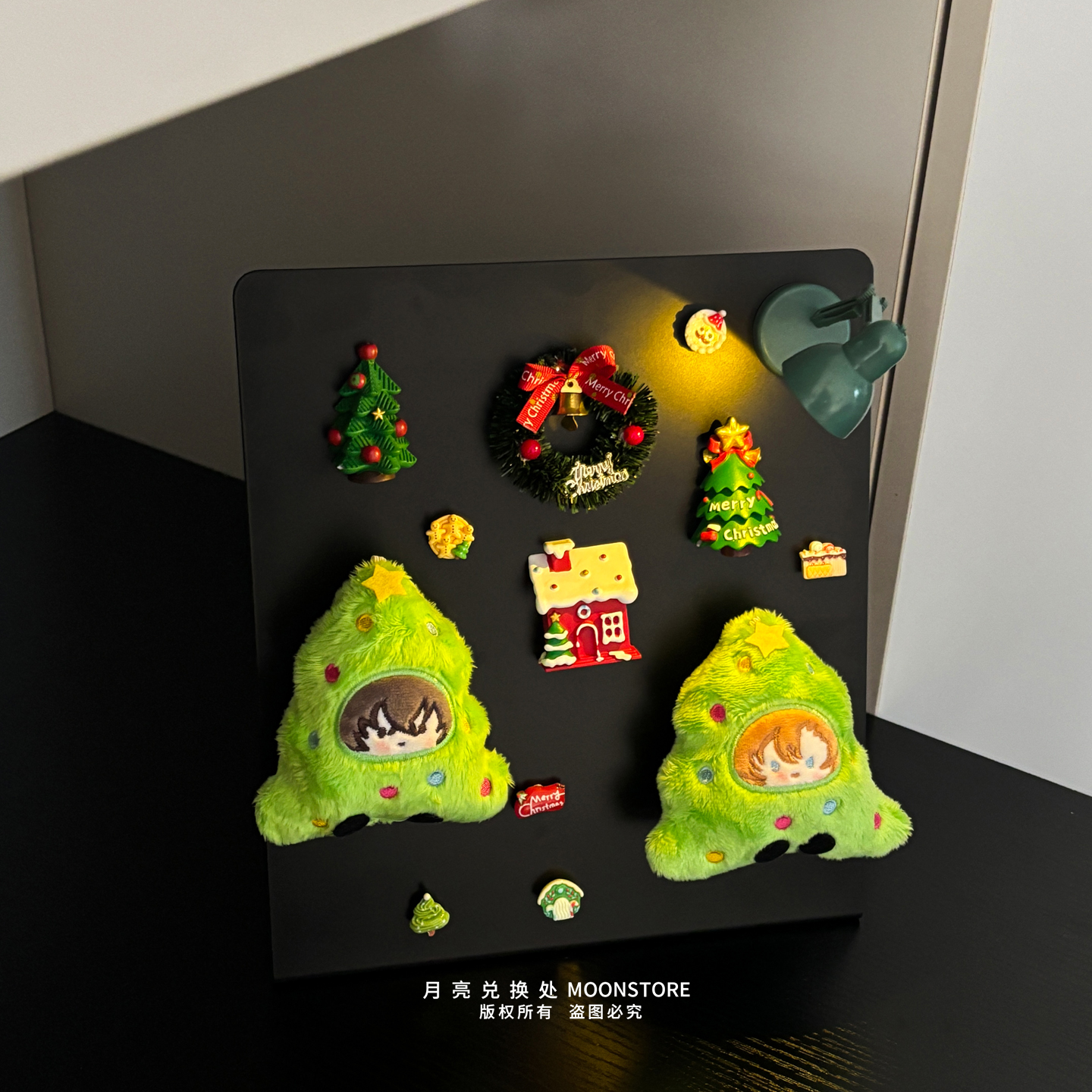 圣诞节礼物圣诞树毛绒磁吸冰箱贴