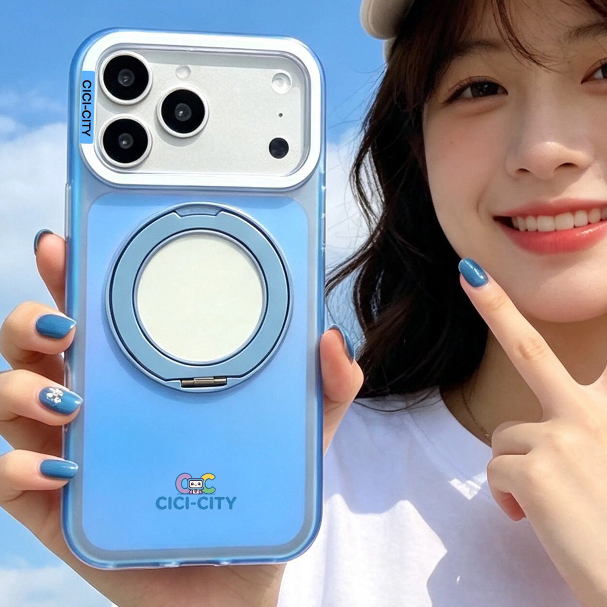 360°旋转磁吸支架双层气囊外壳