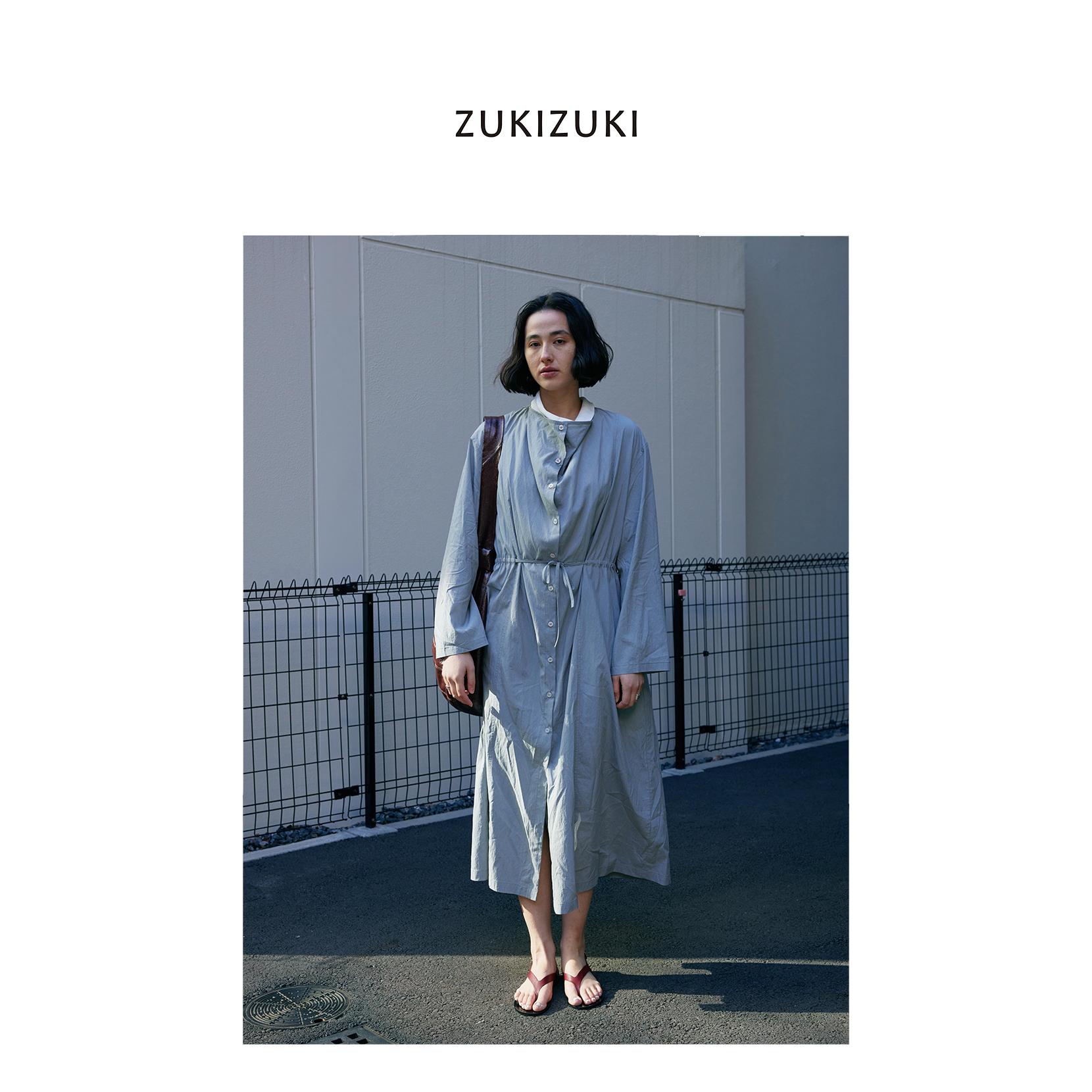 ZUKIZUKI 重工荡领系带大摆长风衣外套 - Trench coat