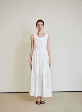 ZUKIZUKI日本棉布刺绣连衣裙-Japanese cotton embroidered dress