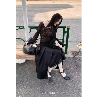 ZUKIZUKI 日本进口蕾丝网纱上衣
