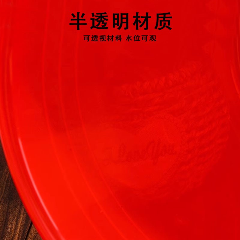 现货速发红色油漆桶手提小红桶家用塑料水桶儿童涂鸦美术桶圆小号