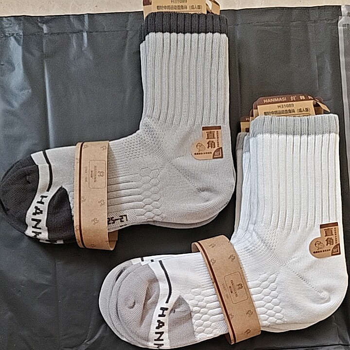 韩玛斯31089男袜200针直角袜高含棉常规厚度春秋冬季成人款