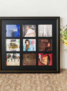 歌手专辑CD盒收纳九宫格收藏展示明星CD专辑盒防尘收纳相框