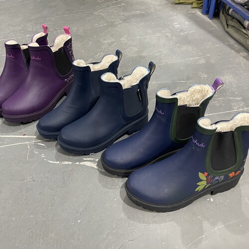 几双厚底捡漏女士短靴冬季加绒保暖一体绒短筒防滑加棉雨靴雪地靴