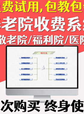 养老院收费软件老人档案管理福利院收银系统敬老康复中心护理记录