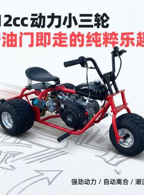 网红翘头小摩托 汽油动力三轮卡丁车 全地形越野漂移小三轮