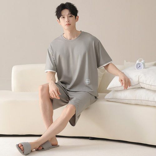 夏季莫代尔男士睡衣套装