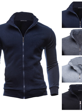 男复古运动抓绒拉链外套Men's Sports Casual Fleece Zipper Coat