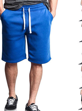 2023夏季男士系绳休闲运动跑步五分裤 Solid color quarter pants