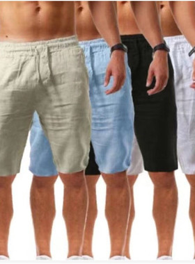 2022夏季大码男士宽松透气五分裤Men's casual solidcolor capris