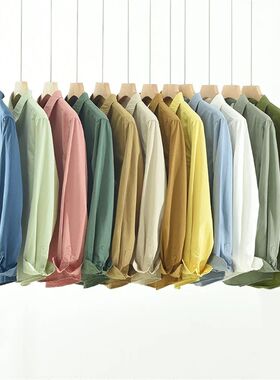 Men's artistic and fresh long sleeve shirt男文艺清新长袖衬衫