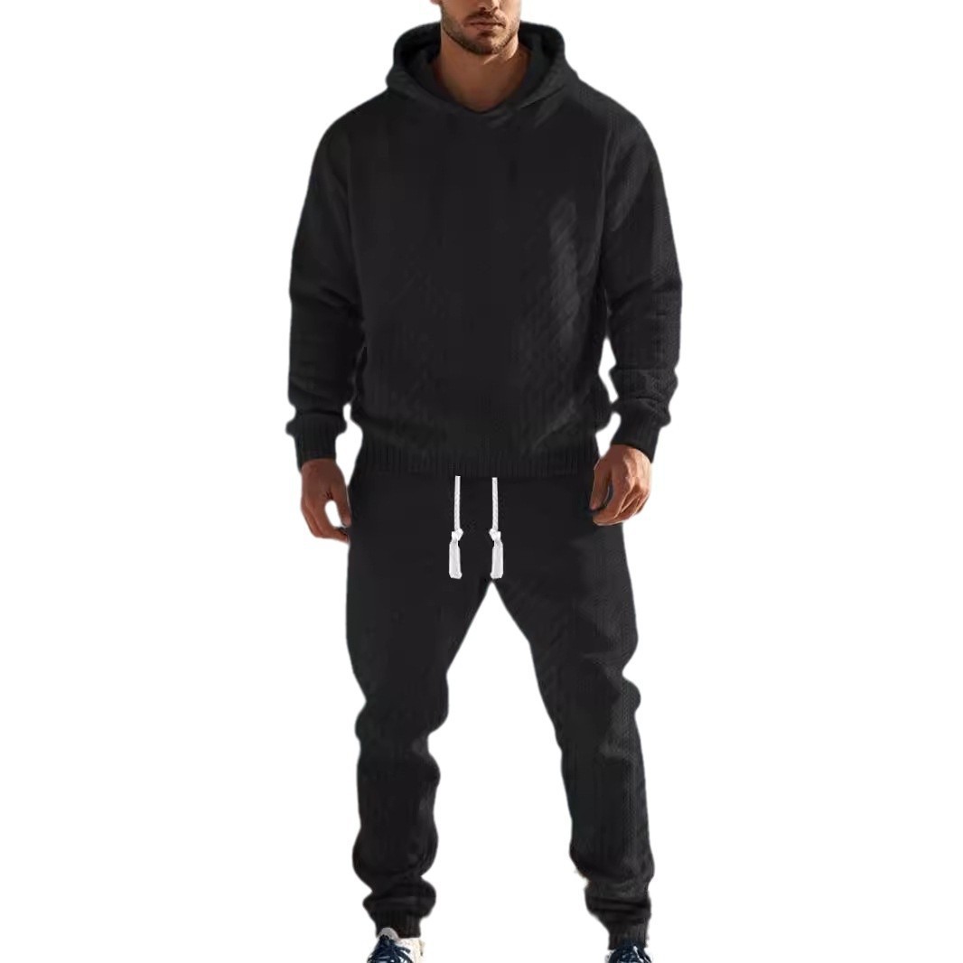 Men's hooded sweatshirt and sweatpants set男连帽卫衣卫裤套装