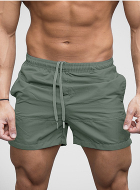 2023夏季男简单纯色运动休闲沙滩短裤Solid casual beach shorts