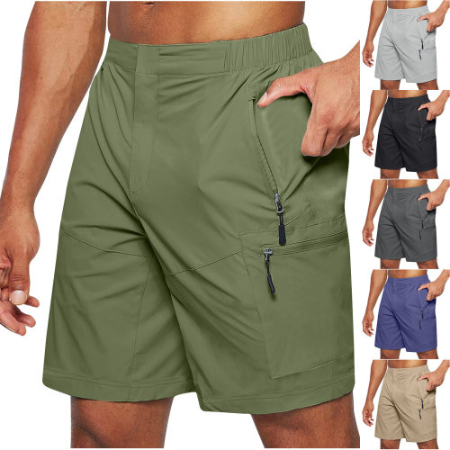 2024 Men's summer casual plus zipper workwear shorts工装短裤