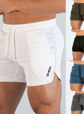 欧美健休闲跑步网眼速干训练短裤 Men's fitness training shorts