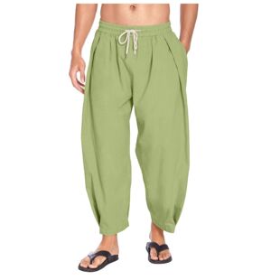 Men fashion solid color drawstring casual pant纯色抽绳休闲裤