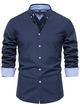 Men's casual versatile long sleeved shirt 男休闲百搭长袖衬衫