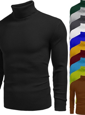 高领纯色长袖套头衫High neck solidcolor long sleeved pullover