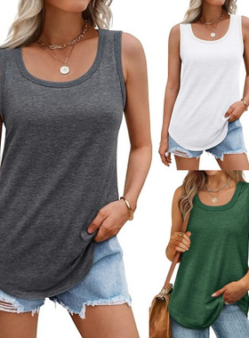 Fashionable round neck loose casual vest时尚圆领宽松休闲背心
