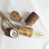 Log Lampholder Single head a chandelier personality originality Wooden lamps and lanterns Simplicity Restaurant bedroom Retro American style Log Lampholder