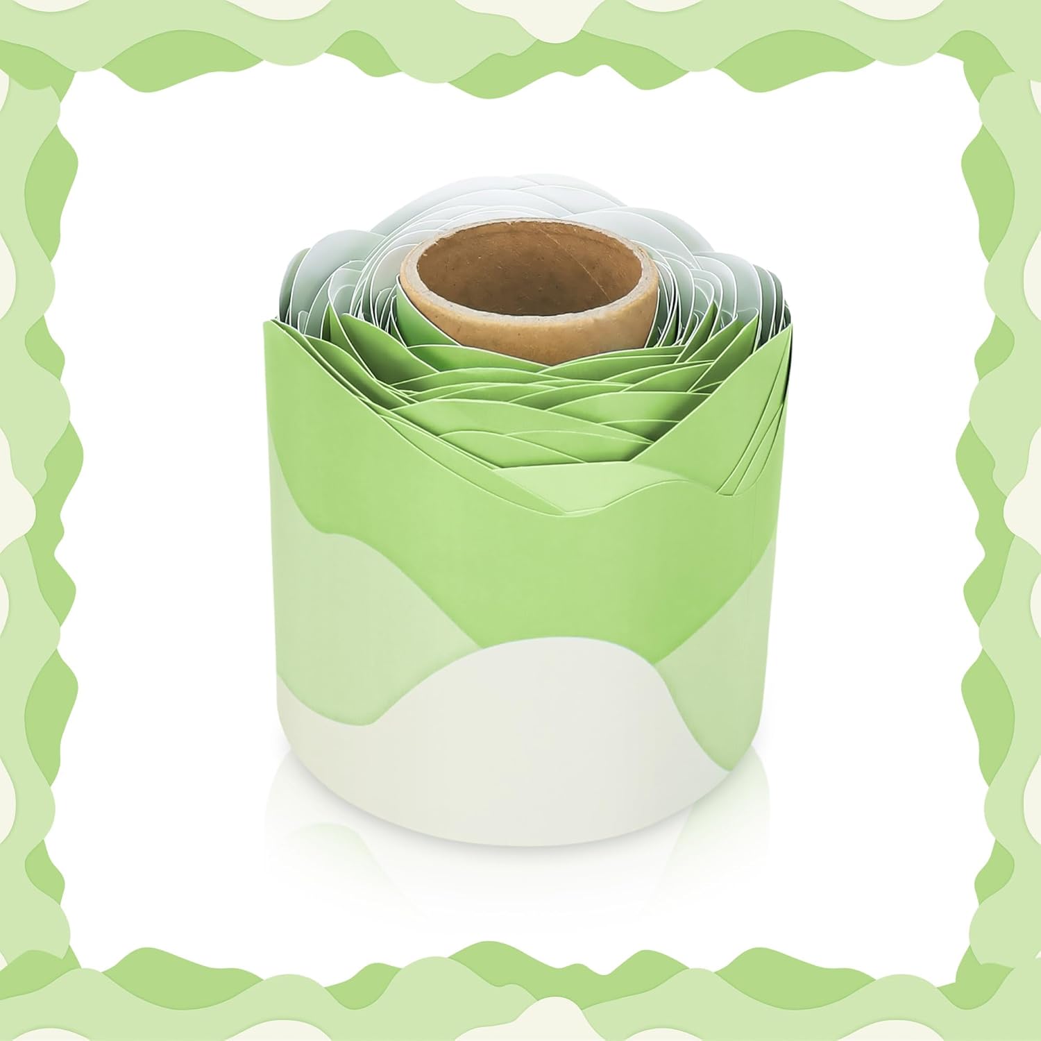 ins小清新绿色边框墙面美化装饰贴纸diy文化墙自粘踢脚线地脚线