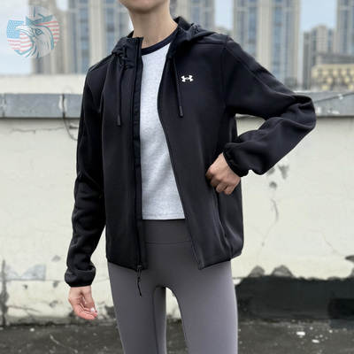 安德玛女士防寒加绒卫衣夹克外套