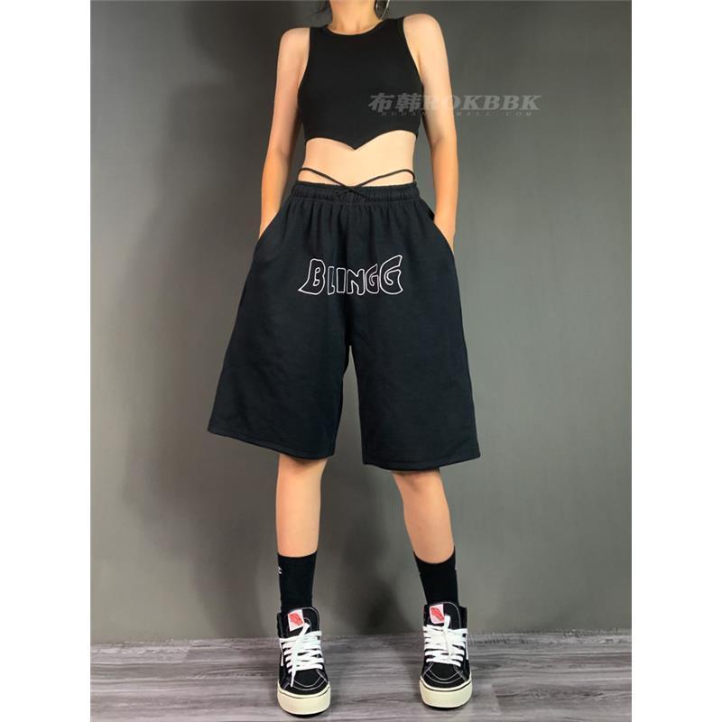 松紧腰美式运动裤五分裤