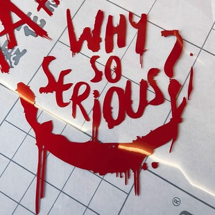 蝙蝠侠小丑Why So Serious笔记本贴行李箱装饰贴纸摩托电动车贴纸
