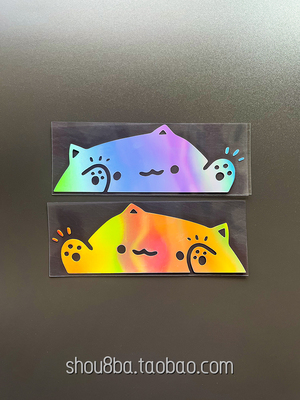 镂空车贴敲鼓猫bongo